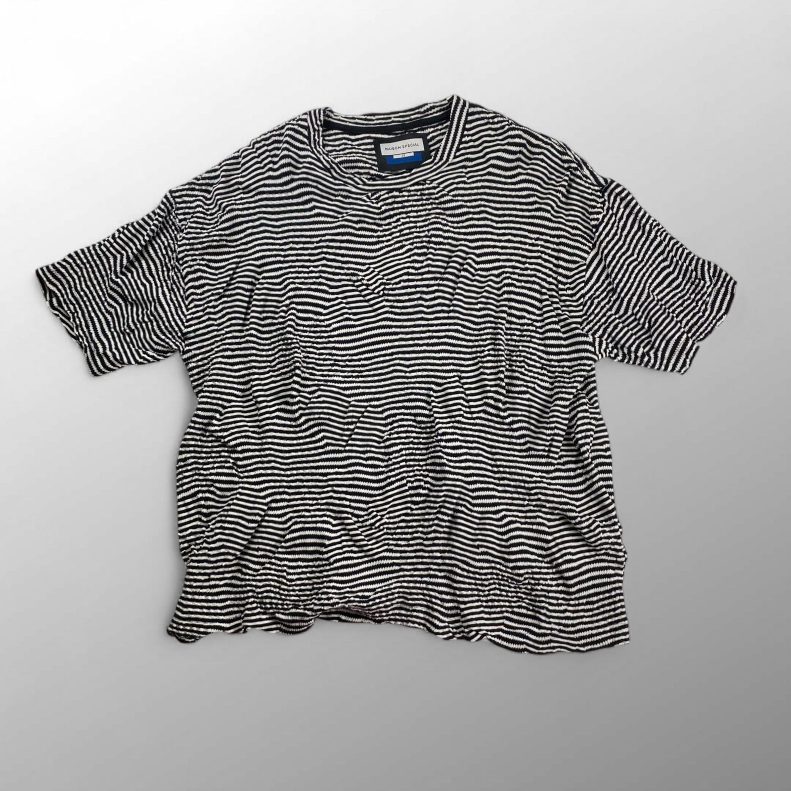 MAISON SPECIAL メゾンスペシャル / Links Jacquard Border Oversized 