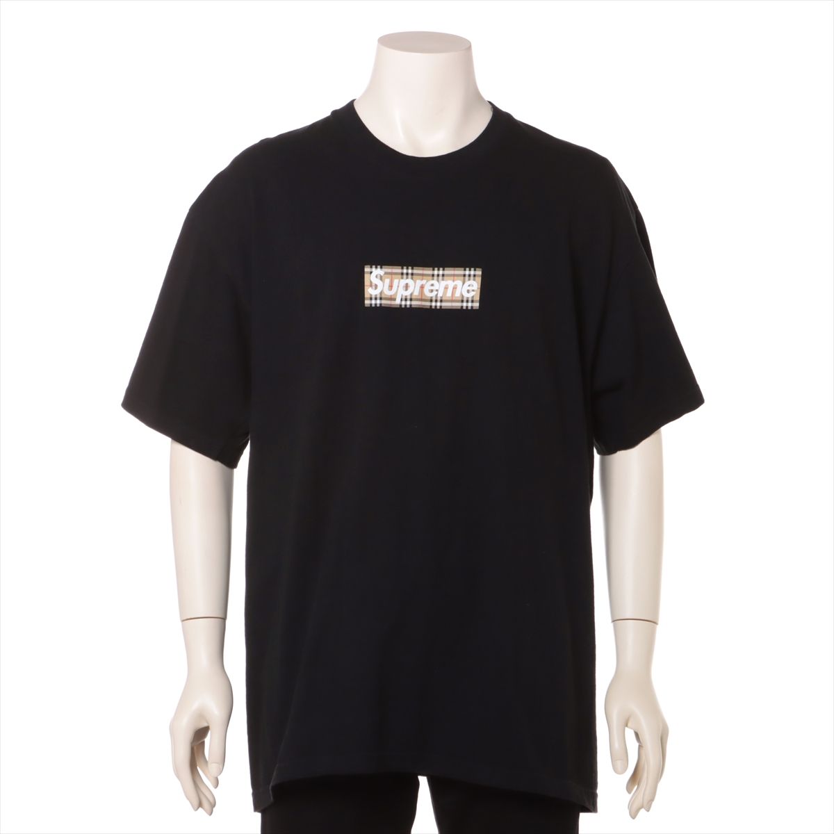 美品 バーバリー シュプリーム コラボ Box Logo Tee 半袖 Ｔシャツ 服