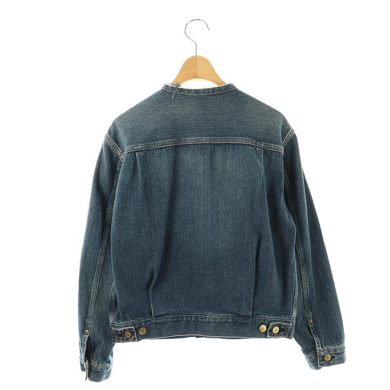 新品同様　美品　IENA イエナ ブルゾン　デニム　36 S 定価¥26,400 リメイクタックデニムブルゾン ジャケット Gジャン ノーカラー