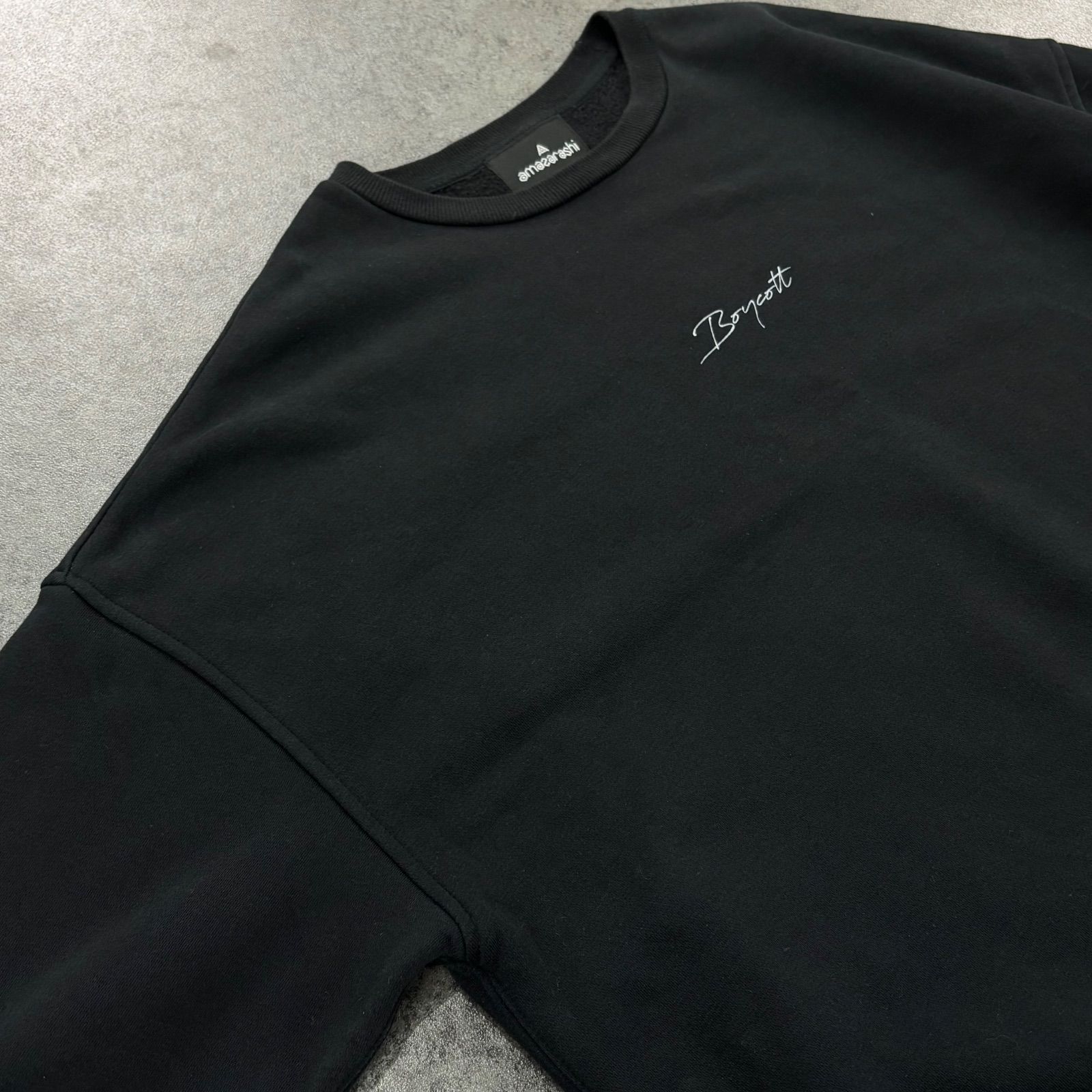 amazarashi Boycott Sweatshirt Black Big Size アマザラシ ボイコット