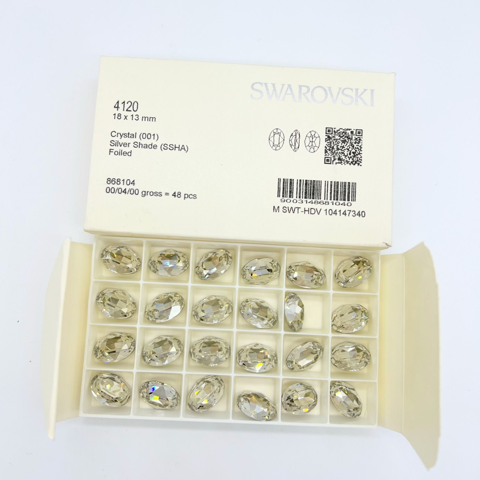 スワロフスキービーズシルバーシェード