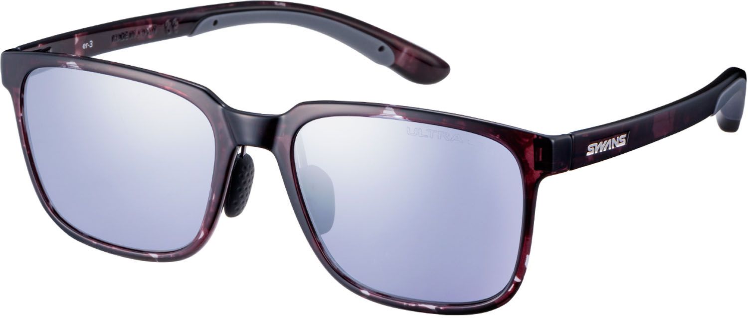スワンズ SWANS ER-3 ULTRA LENS FOR GOLFモデル ER3-0714 DMSM デミスモーク ワインレッド サングラス 眼鏡 軽量 ゴルフ ドライブ ER30714 DMSM デミスモーク