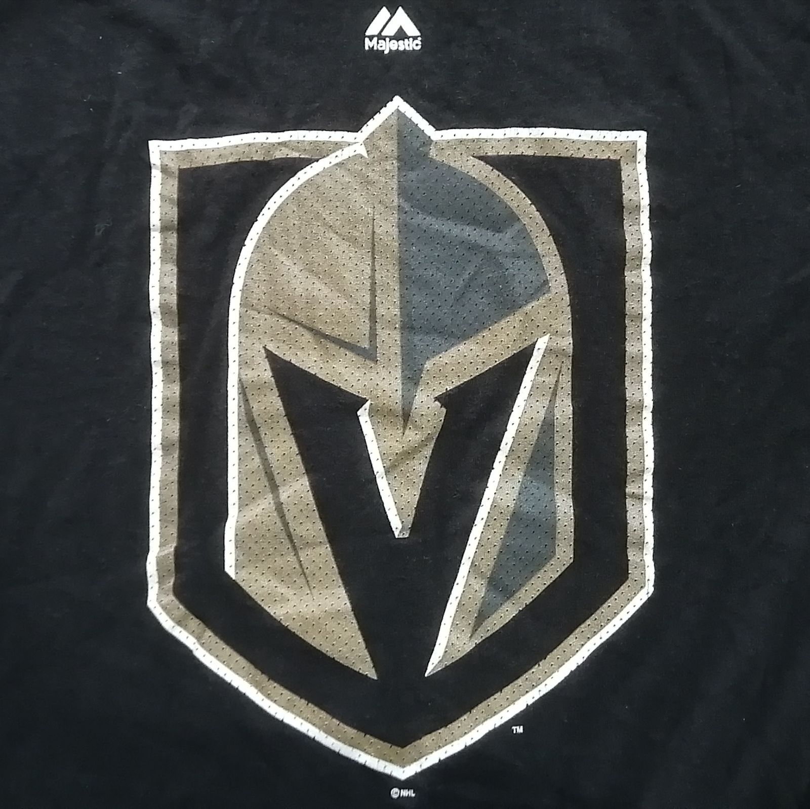 majestic マジェスティック　NHL「Las Vegas Golden Knights(ベガス・ゴールデンナイツ)」プリントTシャツ　サイズⅬ