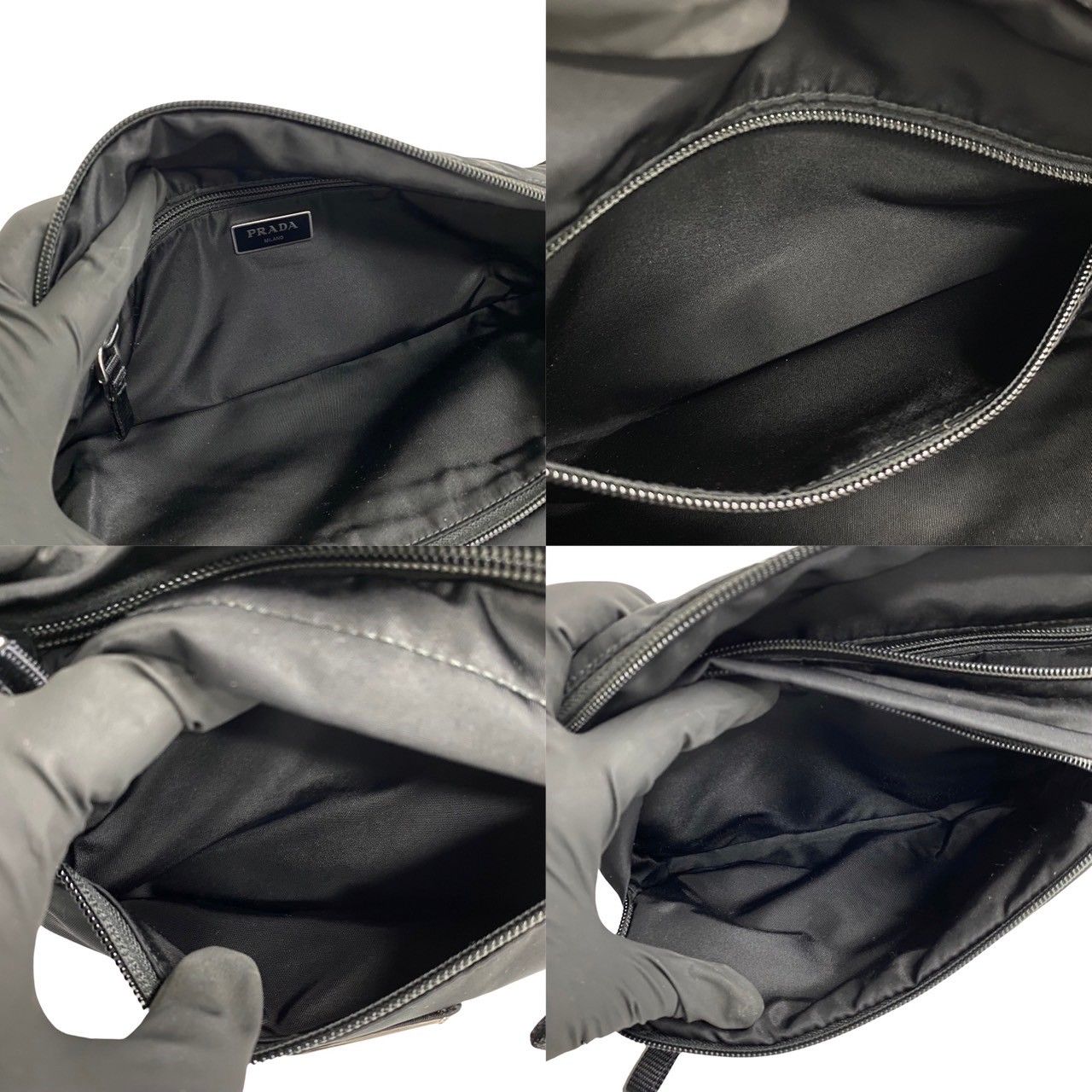 PRADA ブラックレザー ハンドバッグ 駅南やまご質店オンラインショップ / プラダ PRADAロゴ レザー