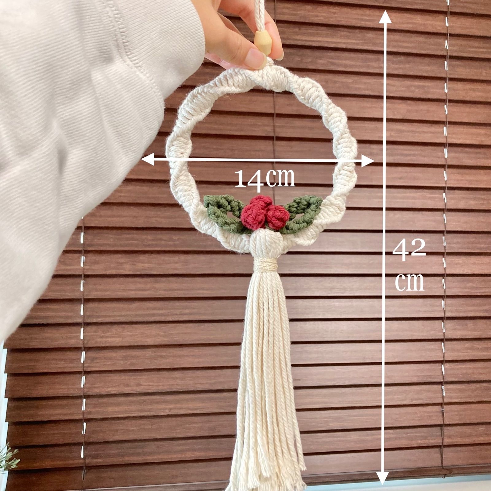 NO.430『マクラメ・クリスマスリース・タペストリー』 134b8340ce160912b8f4cacf8bada3