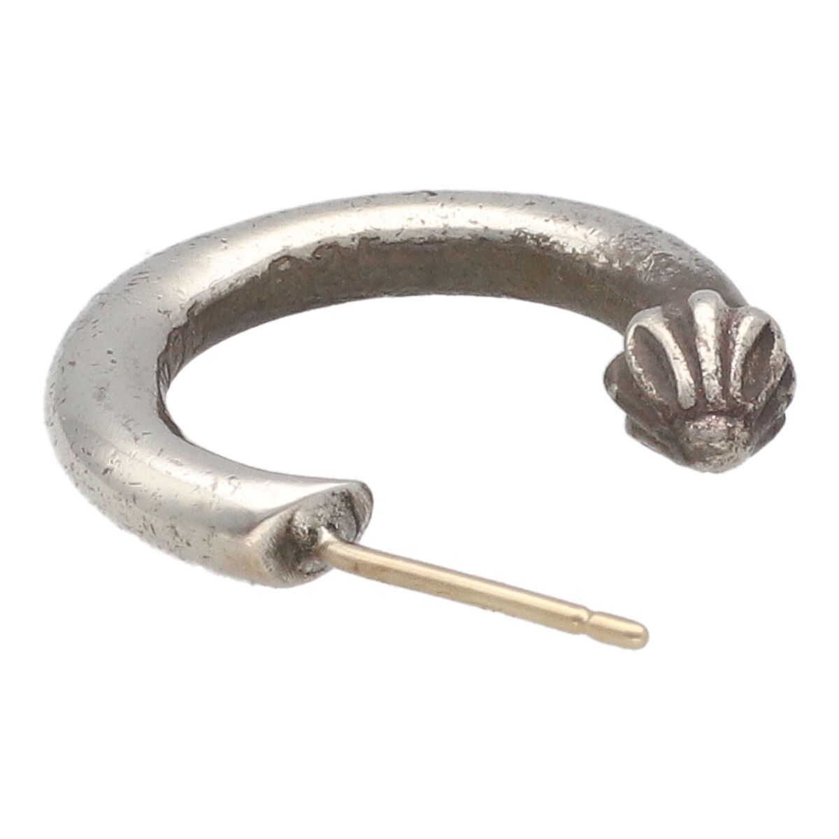 中古】 CHROME HEARTS クロムハーツ プレーン フープピアス シルバー 