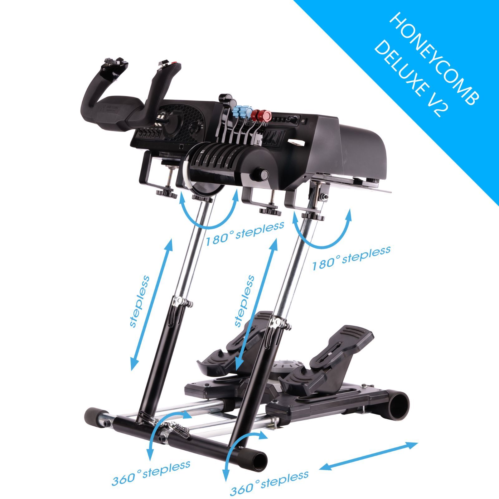 WSP Flight Sim Stand HONEYCOMB YOKE|THROTTLE | 2 yrs warranty