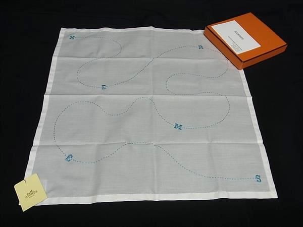 □新品□未使用□ HERMES エルメス コットン100％ ハンカチーフ  