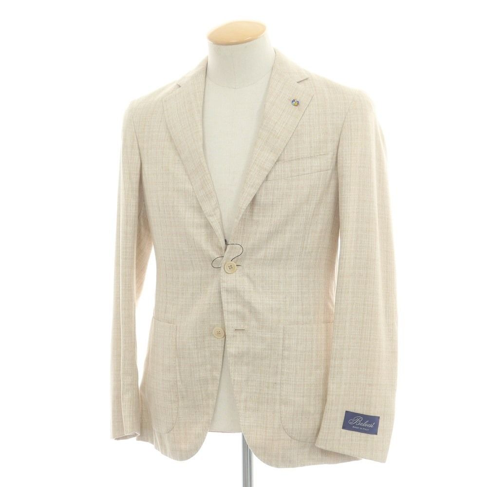<美品>BELVEST × BEAMS F リネン シルク ジャケット 48 中古】【未使用】ベルベスト Belvest BEAMS F別注 シルク