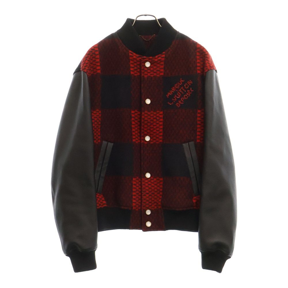 LOUIS VUITTON ルイヴィトン 24AW アーム切り替え ダミエバーシティジャケット ブルゾン フラック|レッド RM242M BQV HRL83E