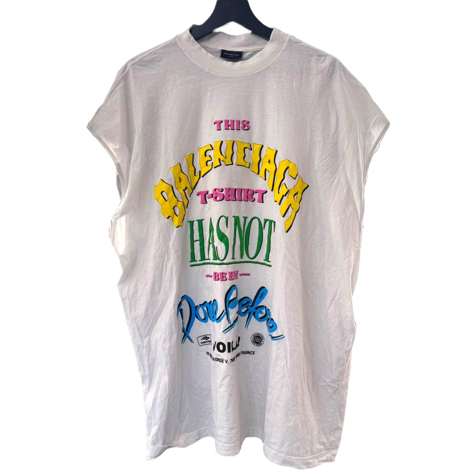 【BALENCIAGA】NOT BEEN DONE ノースリーブ Tシャツ BALENCIAGA】NOT BEEN DONE ノースリーブ Tシャツ (BALENCIAGA/T
