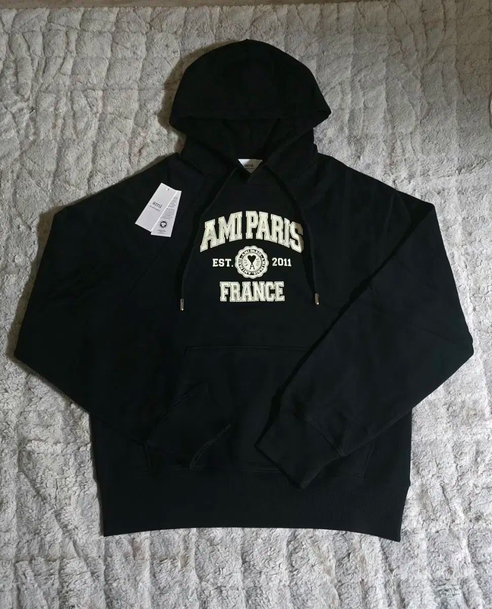 ami(アミ) パリ フランス フード付きTシャツ 黒 XL サイズ (国産) 105 ）