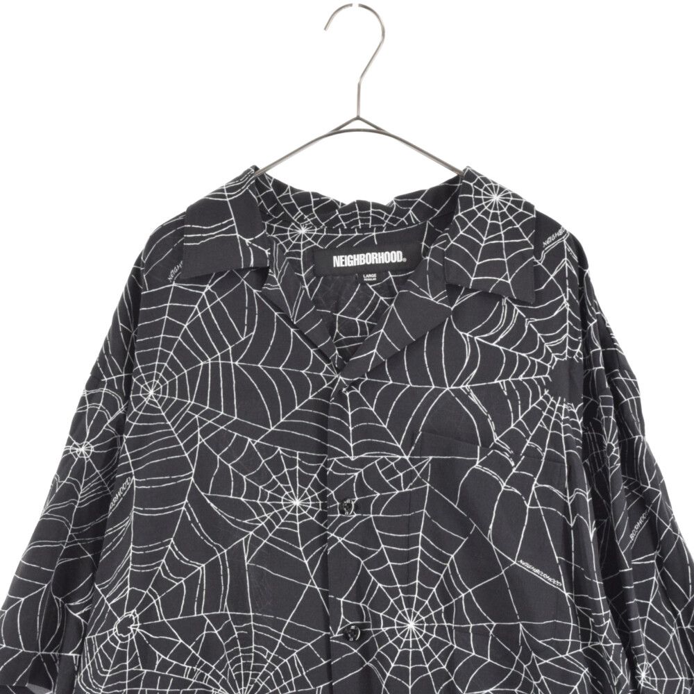 NEIGHBORHOOD SPIDERWEB HAWAIIAN SHIRT SS GRAY ネイバーフッド