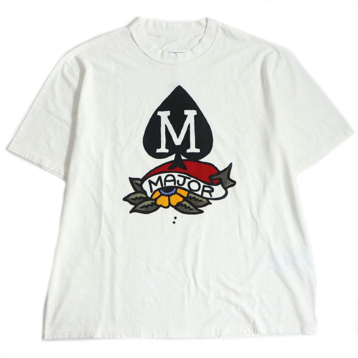 メゾンマルジェラ　ロゴプリント ヴィンテージ加工Tシャツ　L Maison Margiela tシャツ 「MAISON MARGIELA / メゾン マルジェラ