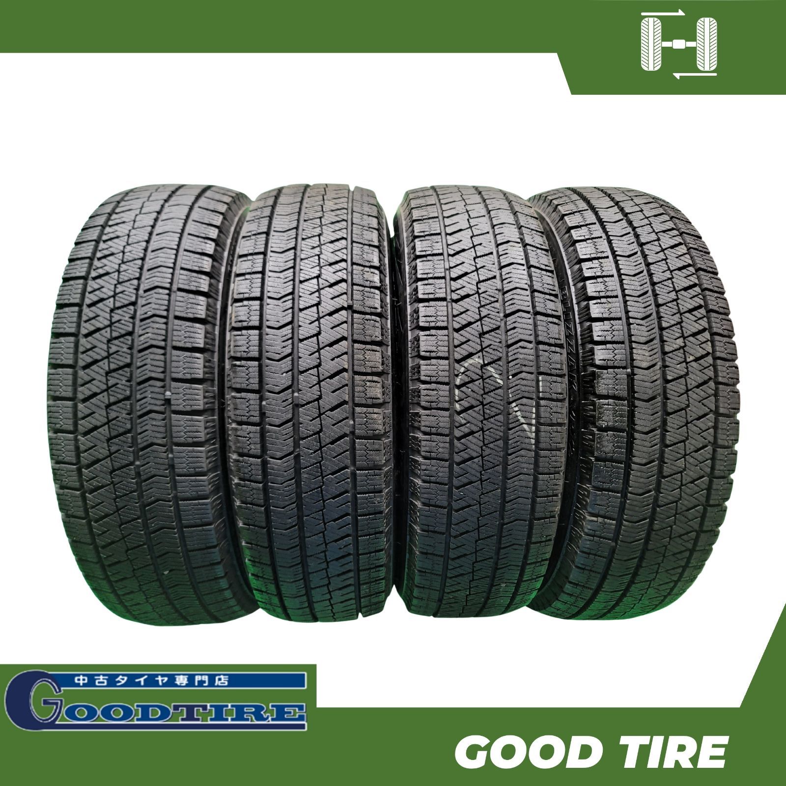 175 65R15 ブリヂストン BLIZZAK VRX2 4本 製 冬用 8分山 タイヤ スタッドレスタイヤ アクア フィット ノート 6928