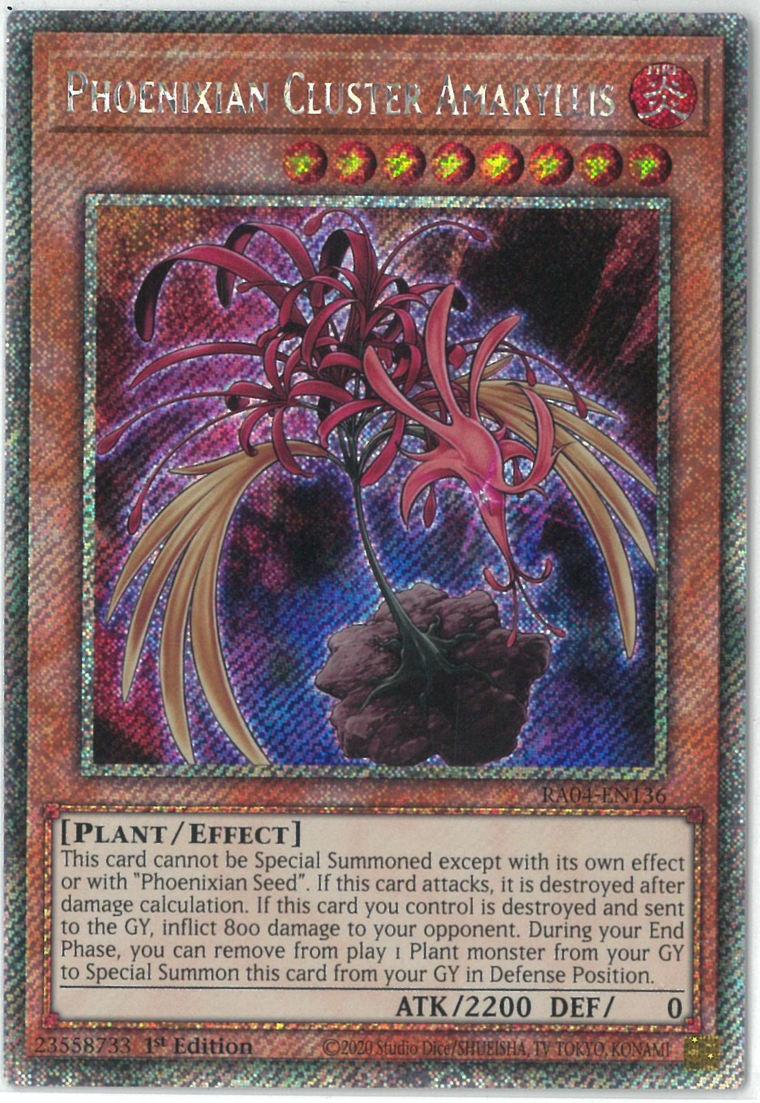 遊戯王 フェニキシアンクラスターアマリリス 英語版 1st RGBT