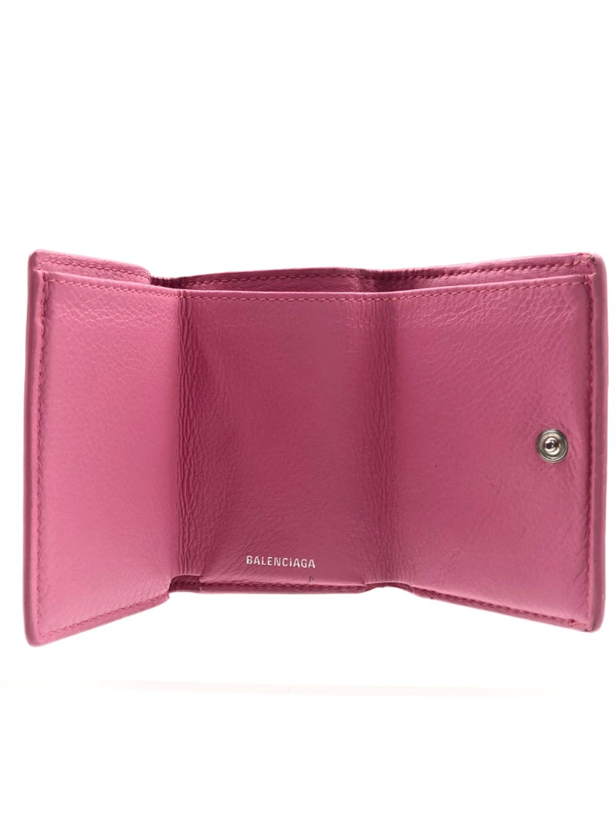 BALENCIAGA バレンシアガ ペーパーミニウォレット 三つ折り財布 レター