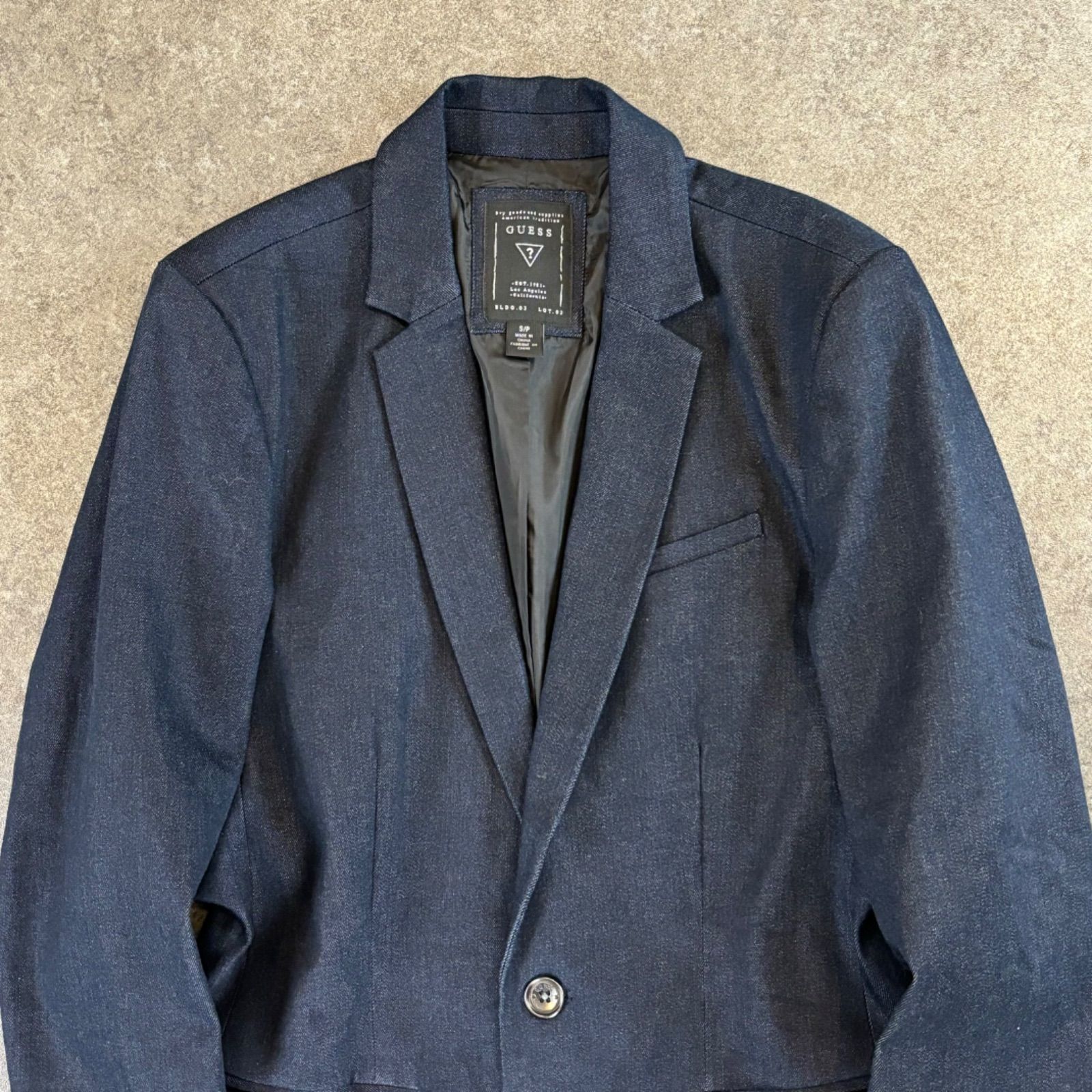 GUESS Denim Indigo Tailored Jacket Stretch ゲス デニム テーラード 