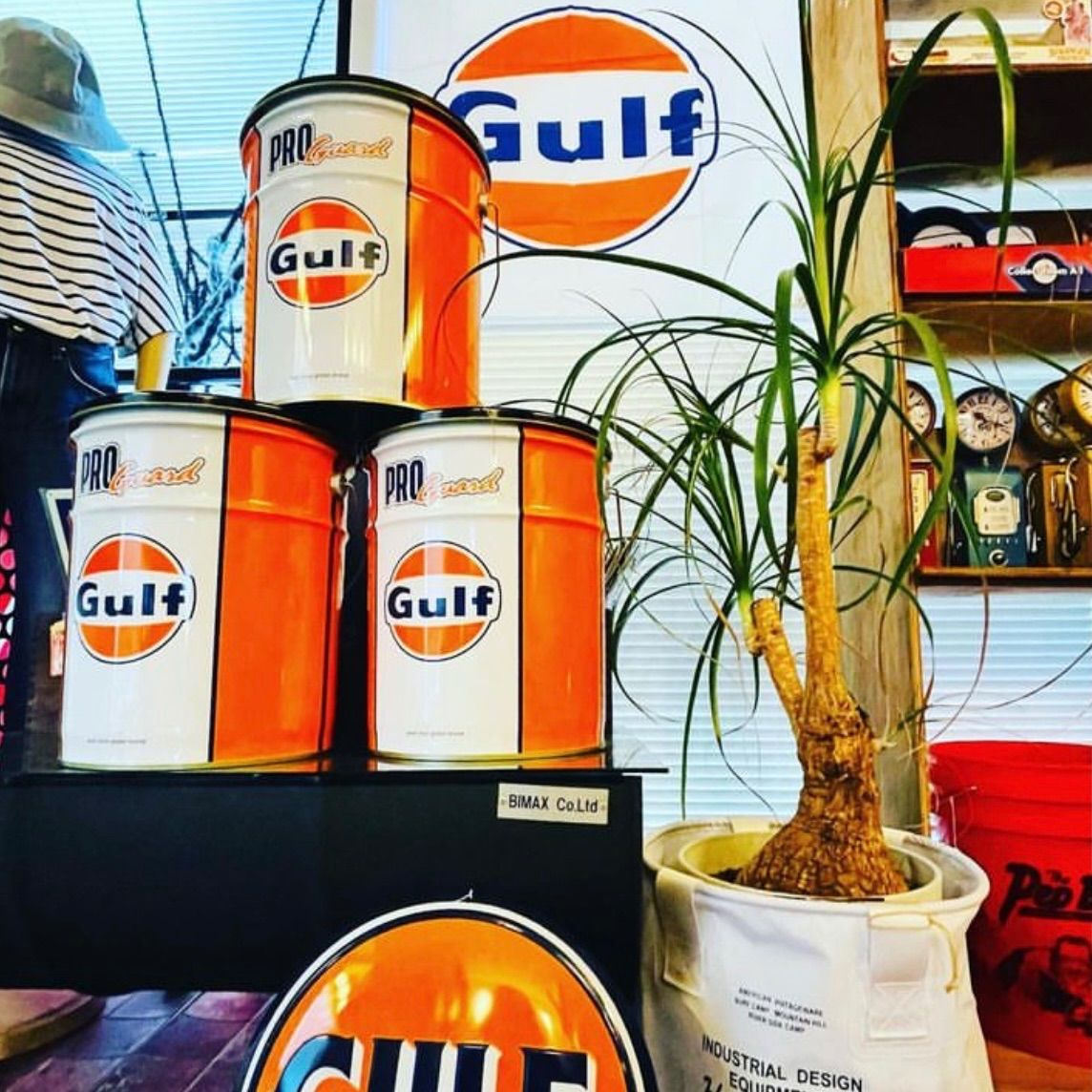 在庫限り】新品 🇺🇸 オイル缶 ペール缶スツール 丸椅子【GULF