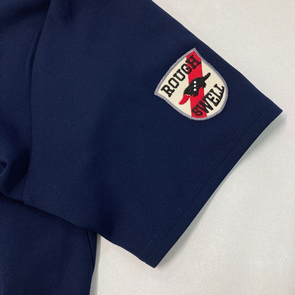 サイズ M ROUGH-SWELL ラフアンドスウェル 半袖モックネックTシャツ ネイビー系 240101526294 ゴルフウェア メンズ ストスト LLC-HASEGAWATOSO_COM