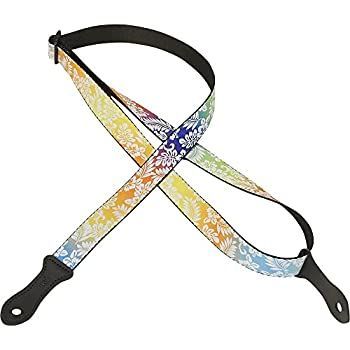 LEVY S ウクレレストラップ レインボー ハイビスカス MP23UKE-005 カナダ産 エンドピンタイプ