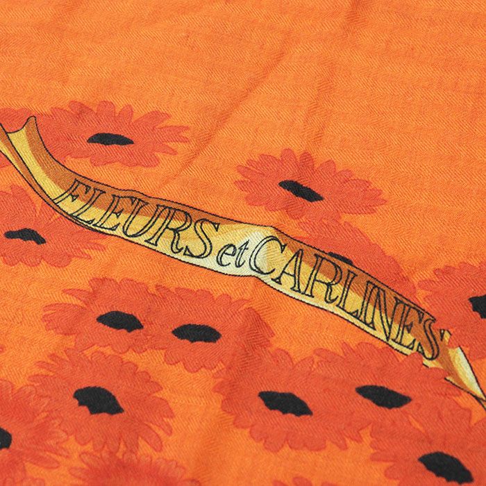 極美品◎HERMES エルメス ヴィンテージ Les Capucines 金蓮花 シルク100％ マルジェラ期 ベスト オレンジ 36 仏製 正規品 レディース I bought a masterpiece from the world's most luxurious brand