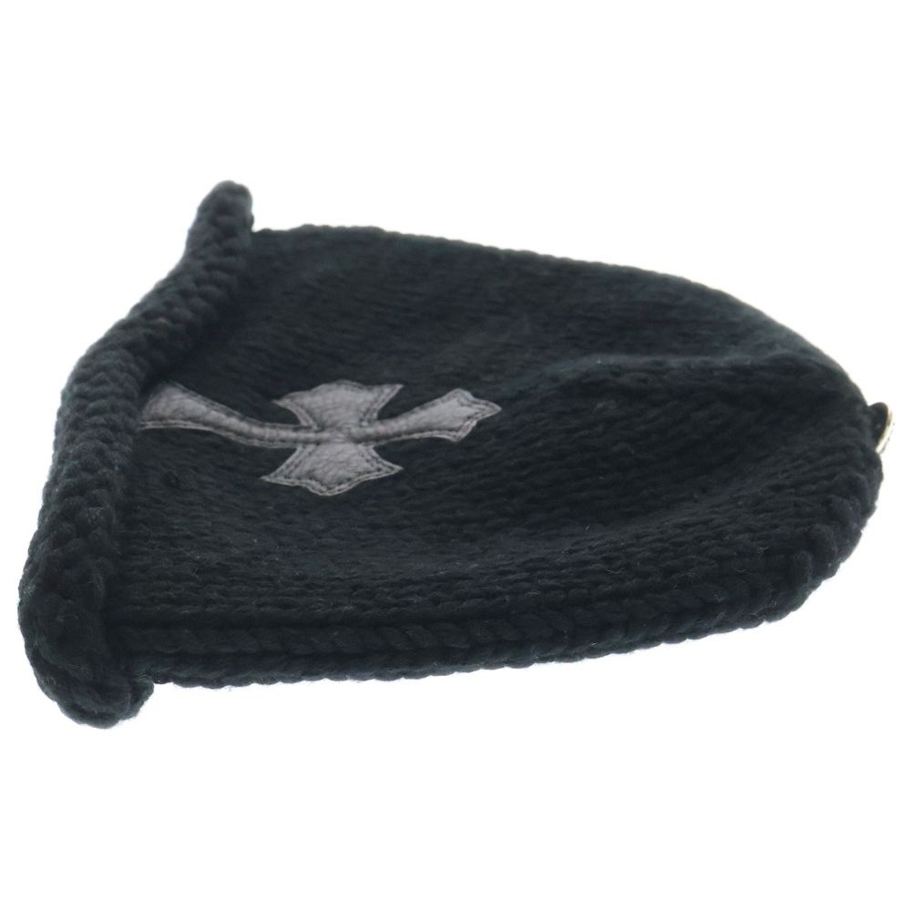 クロムハーツ BEANIE CASH クロスパッチ カシミアビーニーキャップ美品 CHROME HEARTS (クロムハーツ) BEANIE CASH クロスパッチ付きカシミア