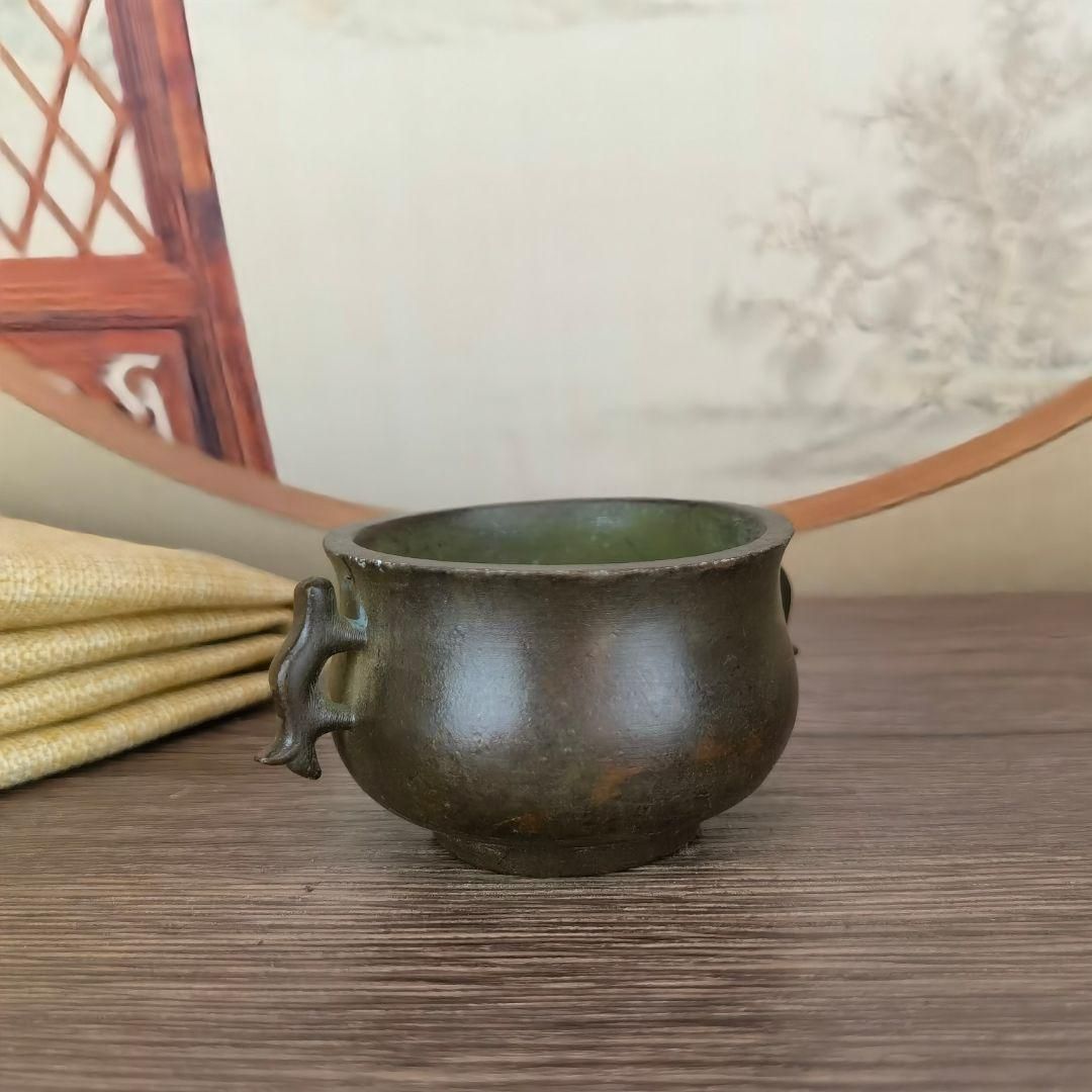 銅細工 暖手炉  香炉  装飾品   工芸品 美術品 置物 銅製 提梁暖手炉 喜上枝頭手提げ暖手炉 香炉 香道具 装飾品 工芸