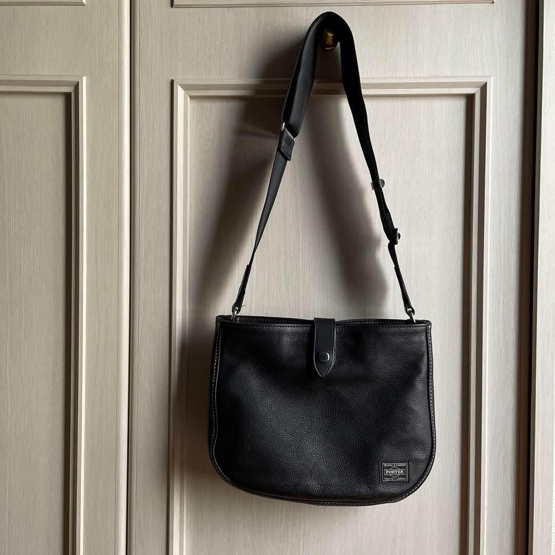 吉田 カバン ポーター PORTER レザー ショルダー バッグ 本革 レザー