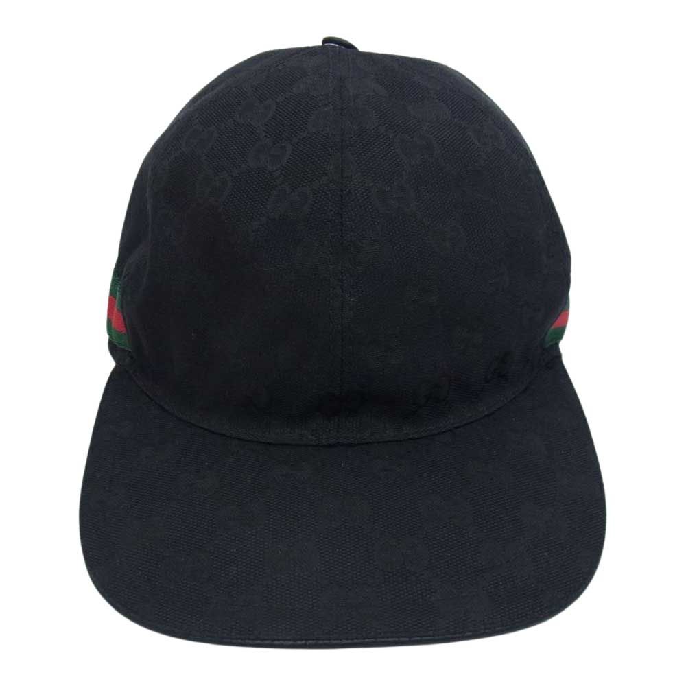 GUCCI GGキャンバス キャップ 帽子 シェリー ブラック XL グッチ