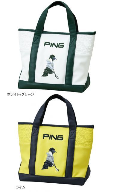 PING アメリカ国旗ミスターピン ラウンドトートバッグ PING アメリカ国旗ミスターピン ラウンドトートバッグ