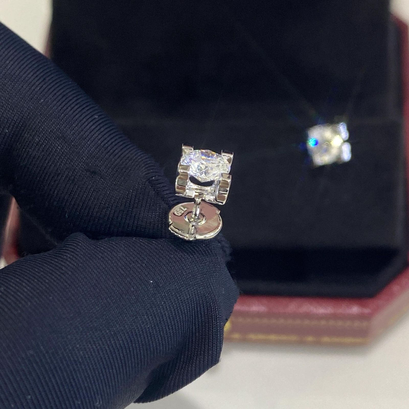 K18 1.06ct D VS1 オーダーメイドピアス ラボグロウンダイヤモンド