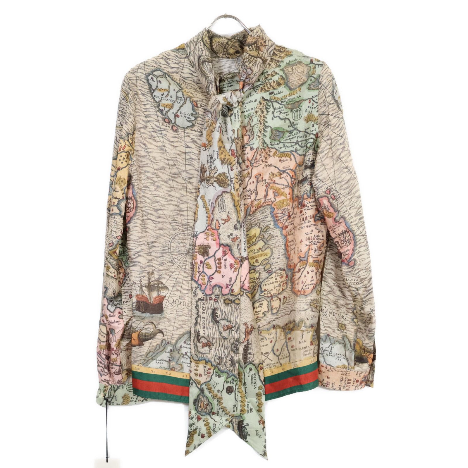 GUCCI グッチ 【美品/国内正規】444465 総柄 シルク100