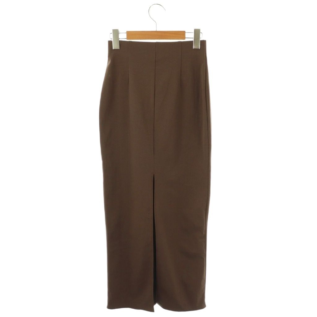新品☆ZARA ザラ フロントジッパースカート ブラウン S. ザラ ZARA タイトスカート マキシ ロング S 茶 ブラウン /AT