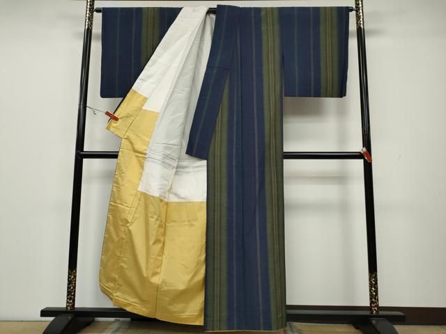 平和屋着物○上質な紬 草花間道 正絹 逸品 未使用 CAAW3161ut