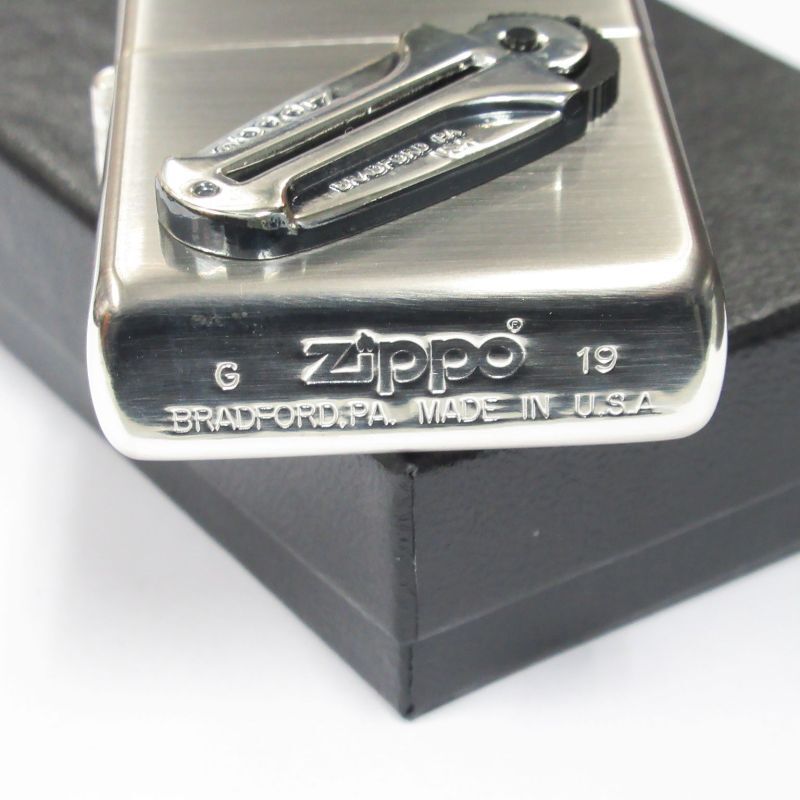 Zippo ジッポーライター メタル フリントケース シルバー 銀 - メルカリ