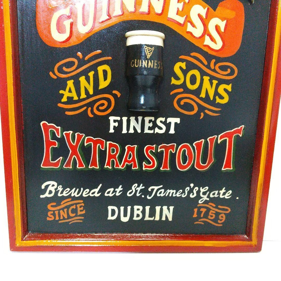 非売品・ギネスビール木製看板・ビンテージGuinness看板 【公式通販】