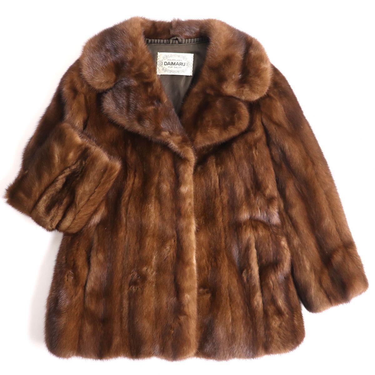 fur DAIMARU ミンク リアルファー ショートコート 11号 ブラウン fur DAIMARU ミンク リアルファー ショートコート 11号 ブラウン