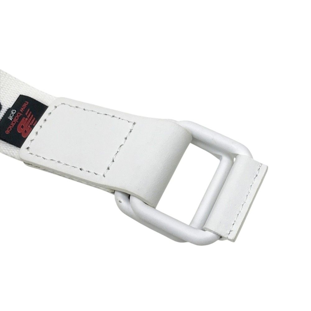 マークアンドロナ ゴルフ 白&黒 牛革ベルト男女兼用 MARK&LONAゴルフ 白&黒