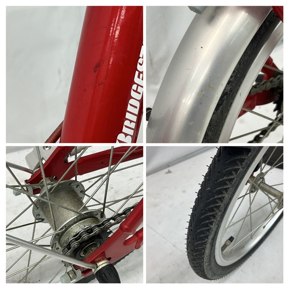 BRIDGESTONE TRANSIT LIGHT TL183 折りたたみ自転車 アルミ 16×18インチ レッド 中古 C9365017 - メルカリ