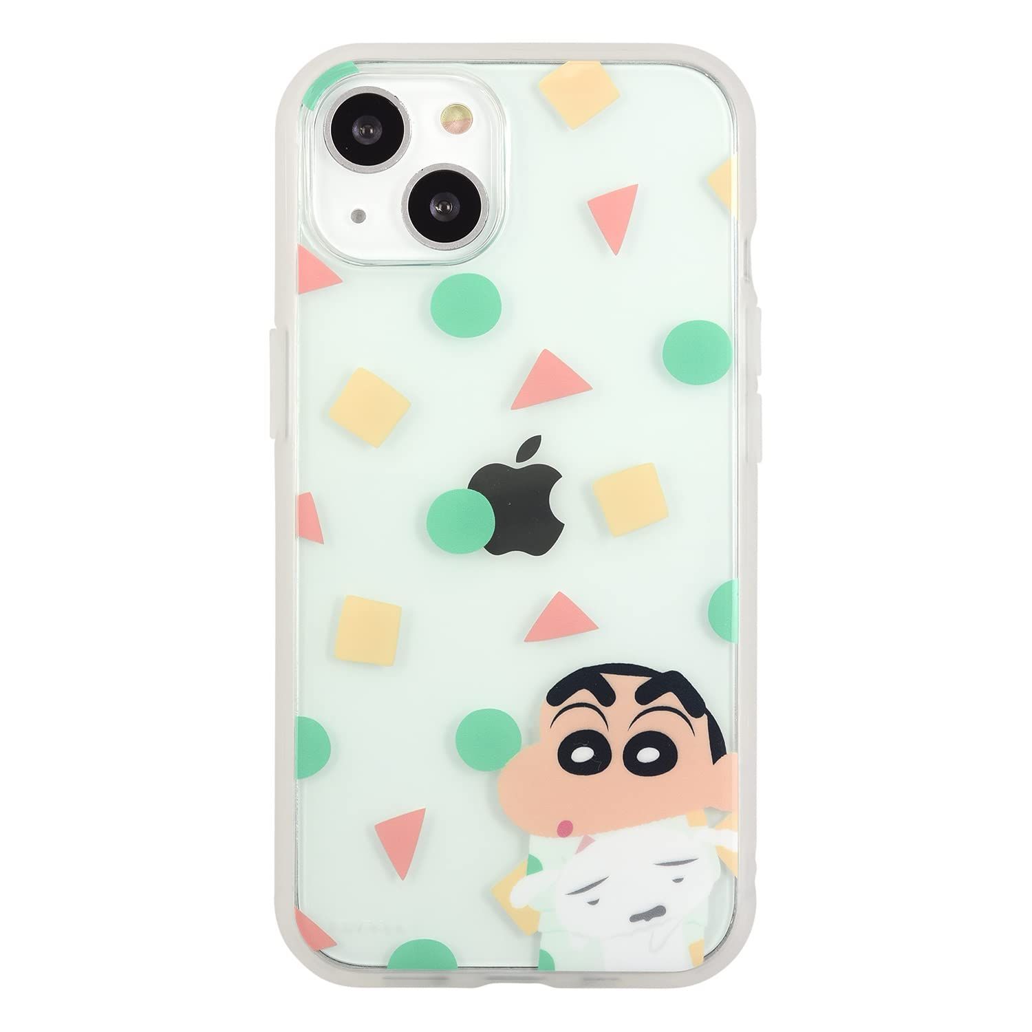 グルマンディーズ バンダイ クレヨンしんちゃん IIIIfit Clear iPhone13 (6.1インチ) 対応 ケース しんちゃんu0026シロ BCYS-32A