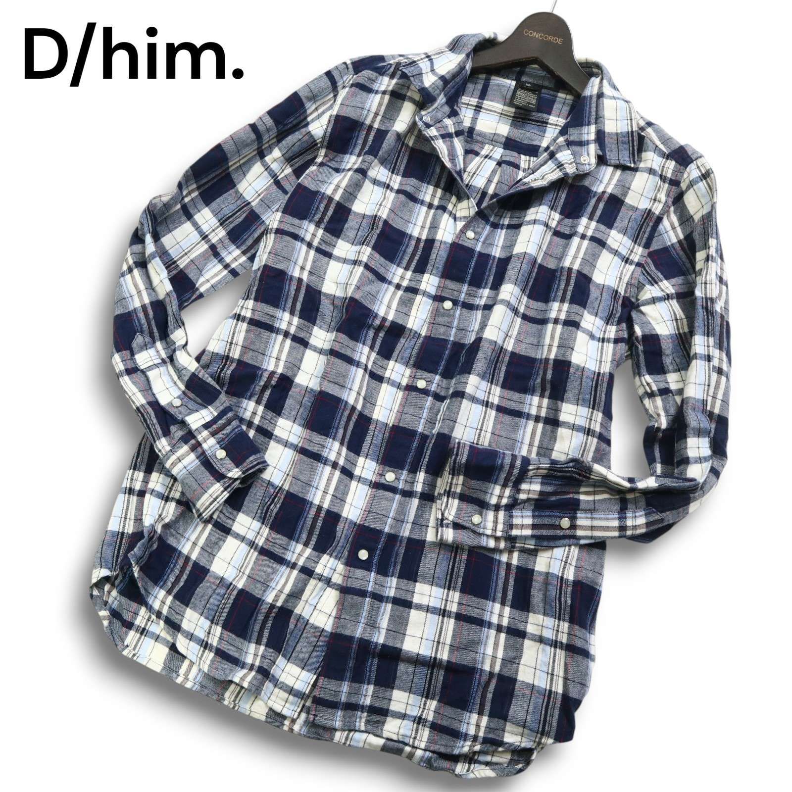 D/him. ダブルスタンダード クロージング 秋冬☆ 長袖 チェック ネル 