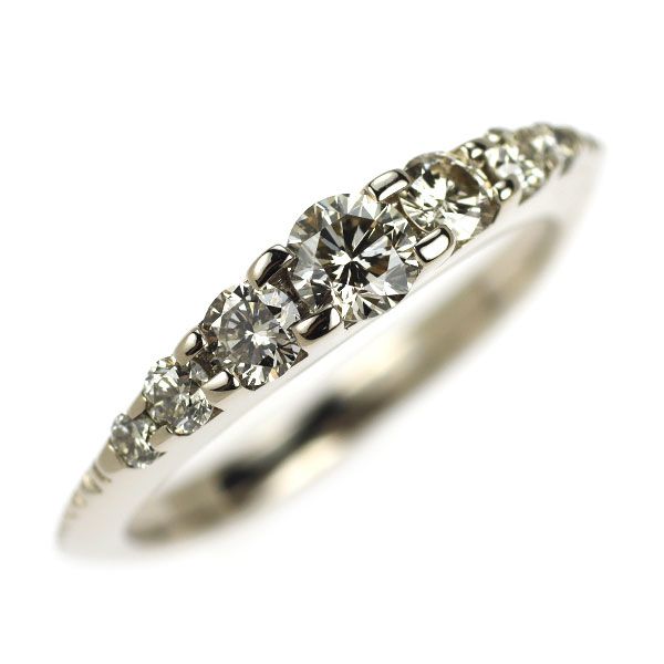 カシケイ K18BG ダイヤモンド リング 0.35ct ネイキッド