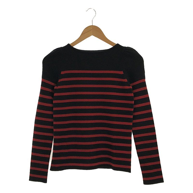 Drawer ⁄ ドゥロワー | カシミヤ パフショルダー ボーダー クルー 