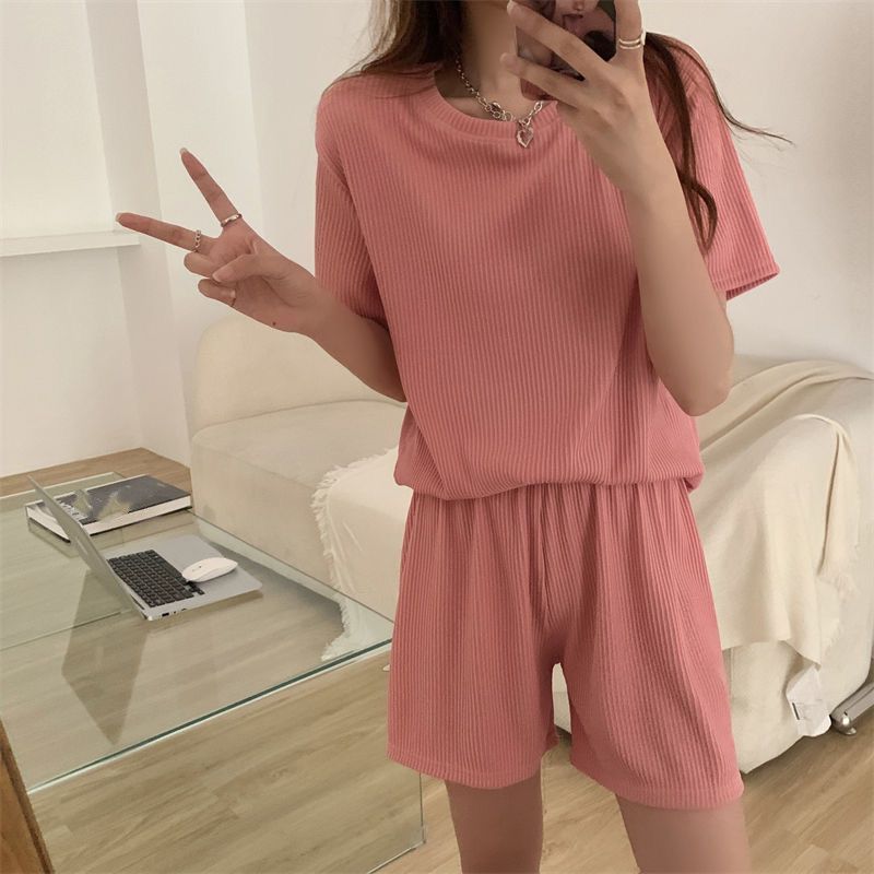 韓国風ピンクカジュアル上下セット 楽天市場】【今なら29%OFF】 カットプリーツ セットアップ