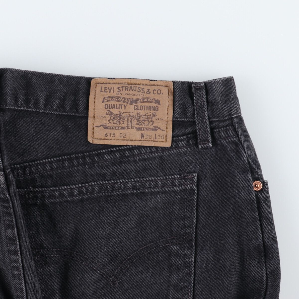 古着 90年代 リーバイス Levi's 615 ユーロモデル ブラックジーンズ