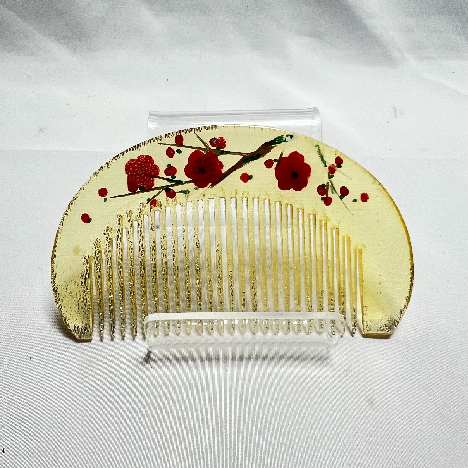 特価】美品 逸品 お洒落 髪飾り 鼈甲 べっ甲風 梅 簪 かんざし セット 