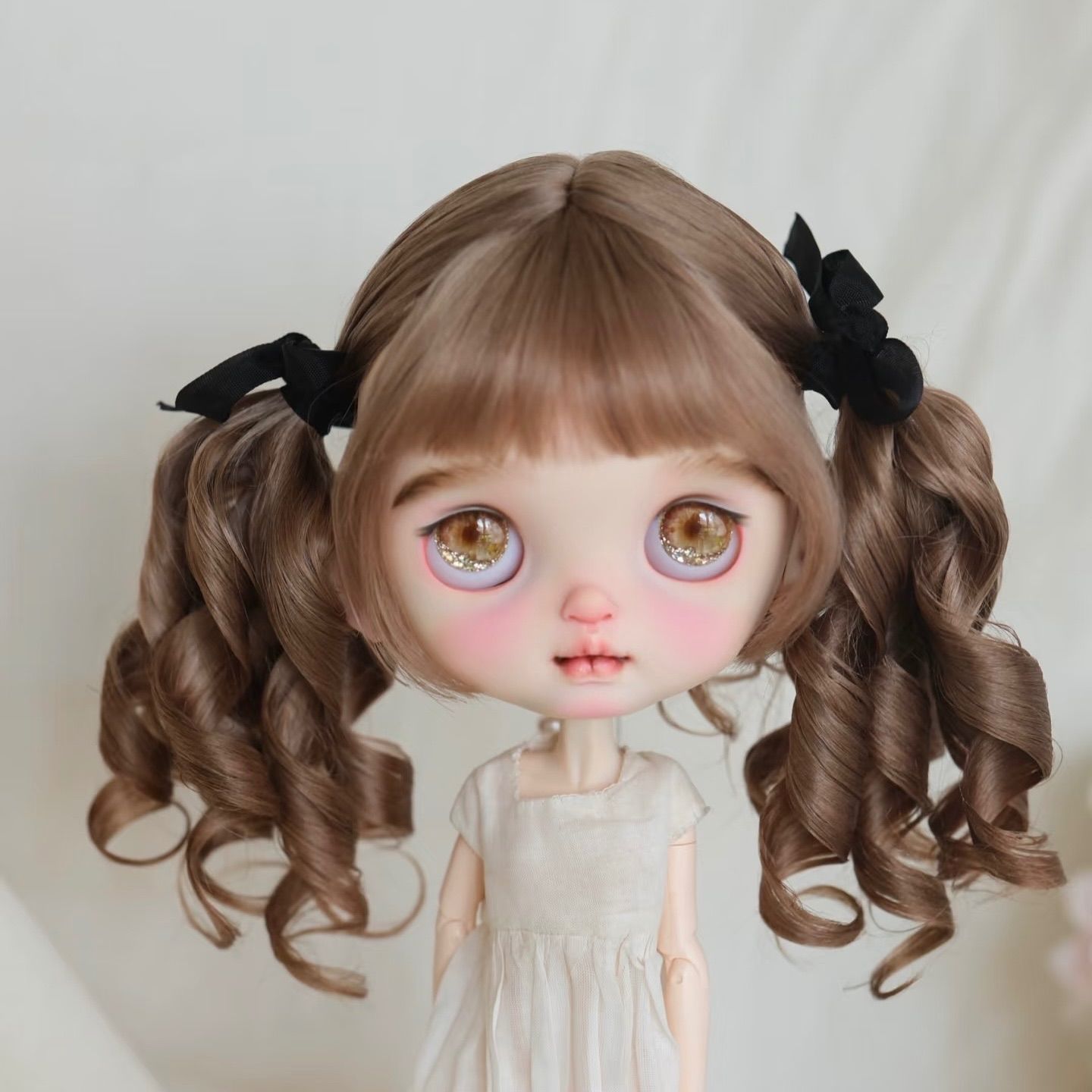 作家様製 モヘアウィッグ ブライス用 ナチュラルブラウン ＋アイチップおまけ ブライス ウィッグ モヘアウィッグ 海外作家 JULY004 【公式通販】