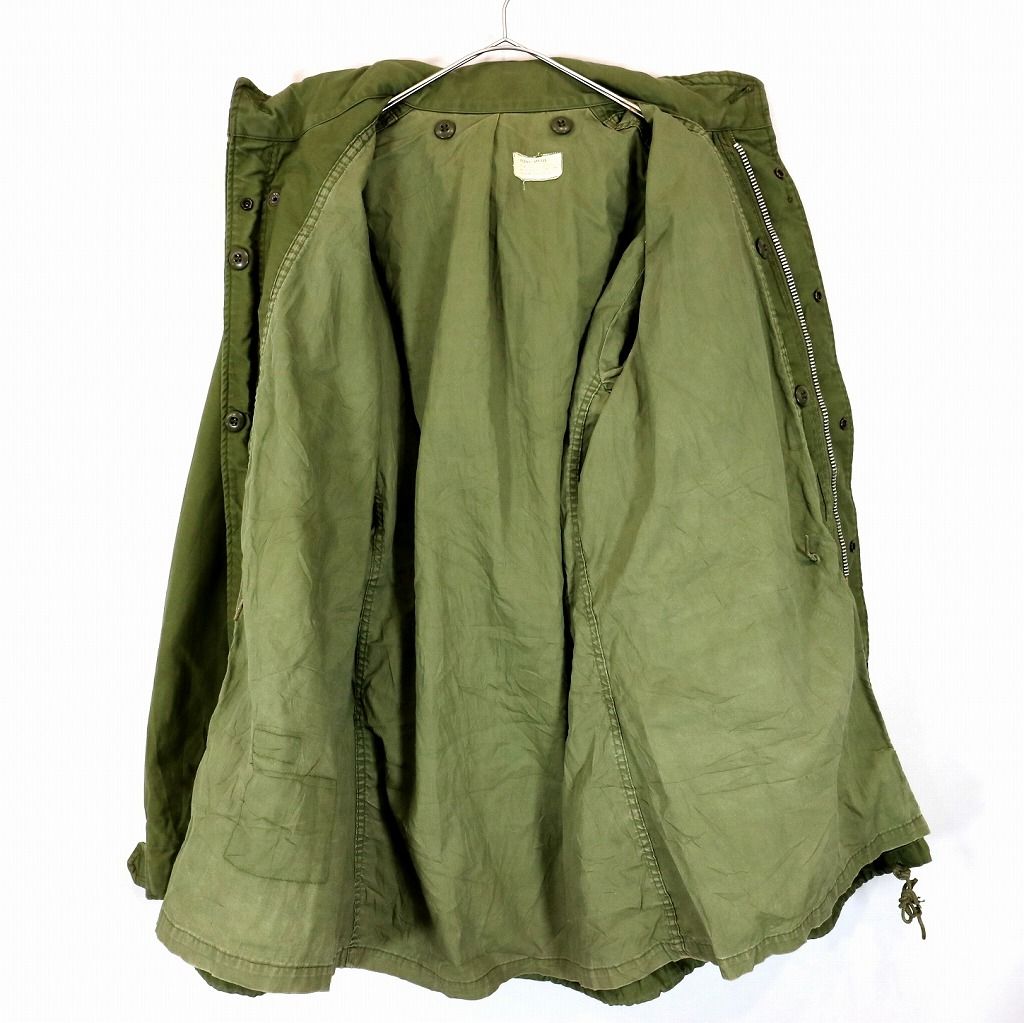 約81cm米軍実物 U.S.ARMY M-65 2nd フィールドジャケット マチ付き  ミリタリー 戦闘服 アウター オリーブ (メンズ LONG SMALL)   O0168