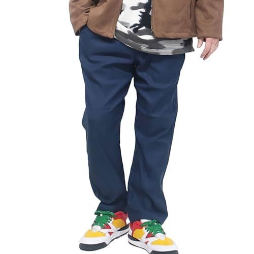 2L_ネイビー 防寒 ズボン 暖パン 暖かい 伸びる 裏起毛 パンツ ゴルフ 大きいサイズ ストレッチ 暖パンツ イージーパンツ 10001259 (2L， NAVY)
